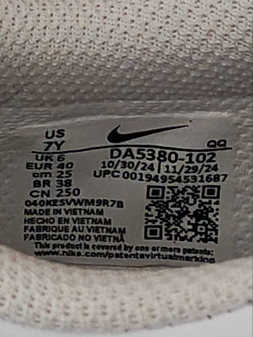 Nike Court Legacy (GS) 'White Desert Ochre' Kid's Size 7Y / Women's Size 8.5 - Picture 2 of 9